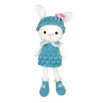 KIVA Handmade Crocheted Milk Cotton Long-Eared Rabbit Doll, Original Design to Avoid Duplication | Warm Gift for Best Friend's Birthday / Valentine's Day, Cute Home Decoration Ornament, Overflowing with Girlish Charm | Desktop Healing Decoration Item