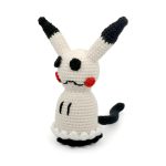 KIVA Handmade Crocheted Ghost Cloak Doll | Retro-style Yarn Doll | Cute Black and White Knitted Doll, Desktop Decoration, Home Decoration Trinket, Warm-hearted Gift