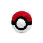 Adorable Crochet Poké Ball Plush - Hand-Knitted Anime Decor, Perfect Gift for Pokémon Fans