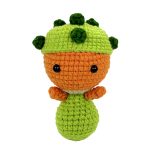 Adorable Mini Kiwi Sprite Plush - Handmade Crochet Amigurumi, Perfect Gift