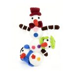 Adorable Snowman Buddies Plush Set - Handmade Crochet Amigurumi, Perfect Gift
