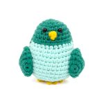 Adorable Green Bird Plush - Handmade Crochet Animal Decor, Perfect Gift