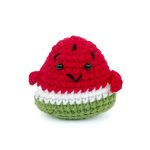 Adorable Watermelon Plush - Handmade Crochet Fruit Decor, Perfect Gift