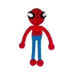 KIVA Handmade crocheted long-legged hero doll, skin-friendly wool keychain pendant, niche and personalized decorative item, exquisite detail collectible ornament, multi-functional healing gift