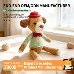 Adorable Gentleman Dog Plush - Handmade Crochet Amigurumi, Perfect Gift