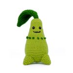 Adorable Green Crochet Plant Plush - Hand-Knitted Stuffed Toy, Perfect Gift for Fans of Whimsical Characters